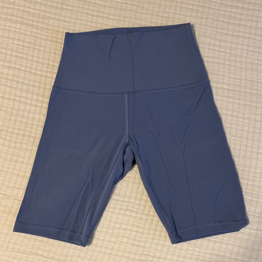 Lululemon blue biker shorts